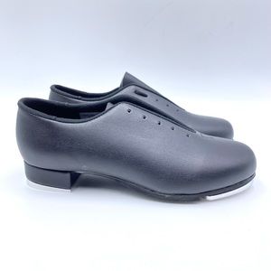 NEW Leo Size 12 Child Youth Little Kids Black Jazz Tap Dance Shoes Model LS3312G